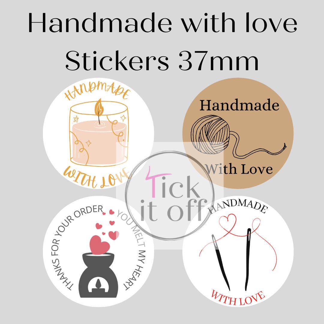 Pretty Things Inside Sticker Handmade With Love Sticker