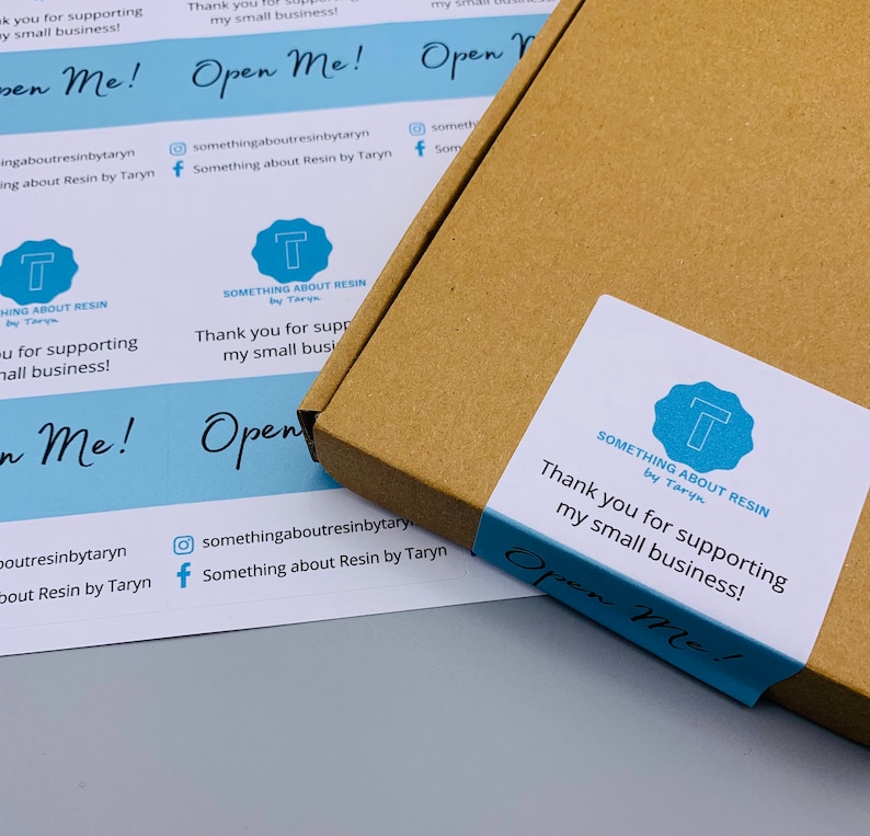Personalised Box Seal Stickers, Box Seal Labels, Logo Stickers ...