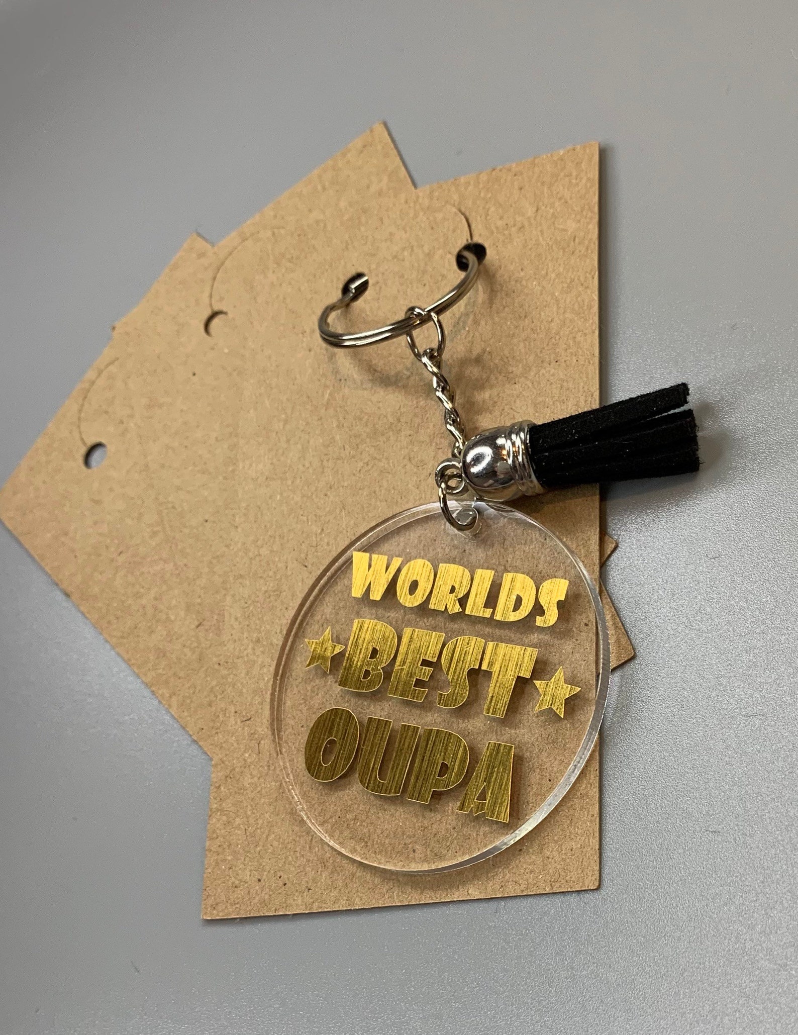 Keyring backing card kraft recycled eco friendly packaging Etsy