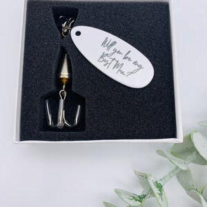 Best man fishing lure, custom, groomsman fishing, best man gift idea, groomsmen proposal fishing, wedding gifts in bulk, wedding essentials image 3