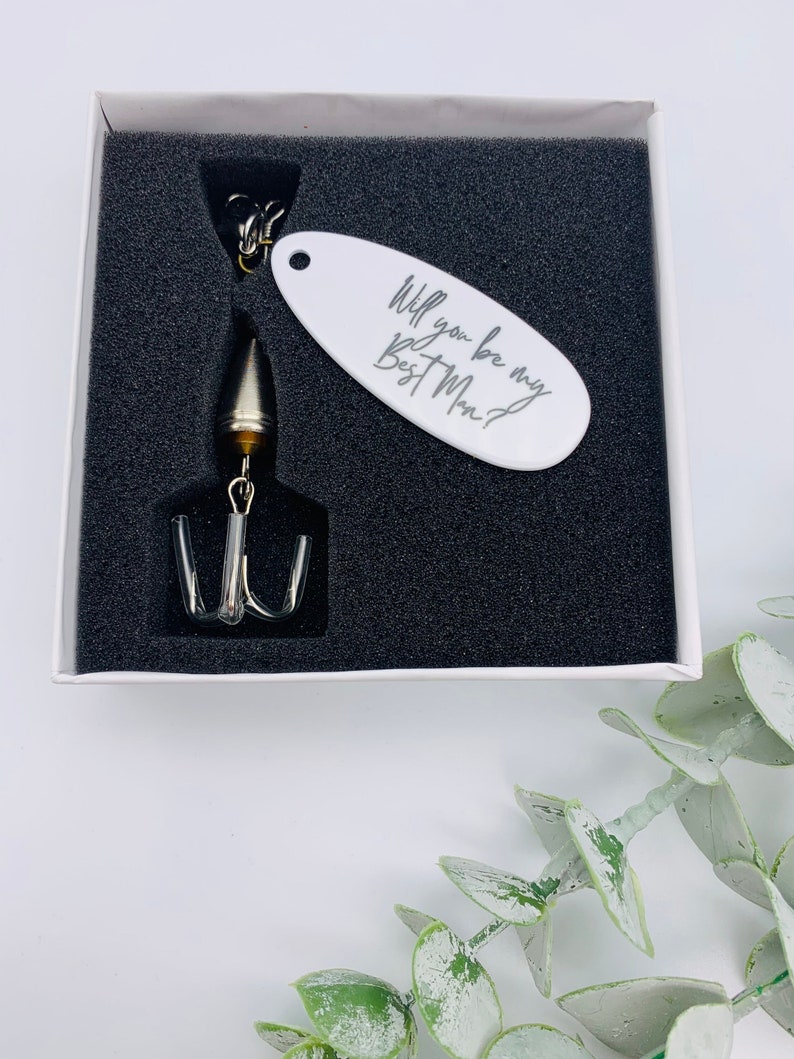 Best man fishing lure, custom, groomsman fishing, best man gift idea, groomsmen proposal fishing, wedding gifts in bulk, wedding essentials image 3