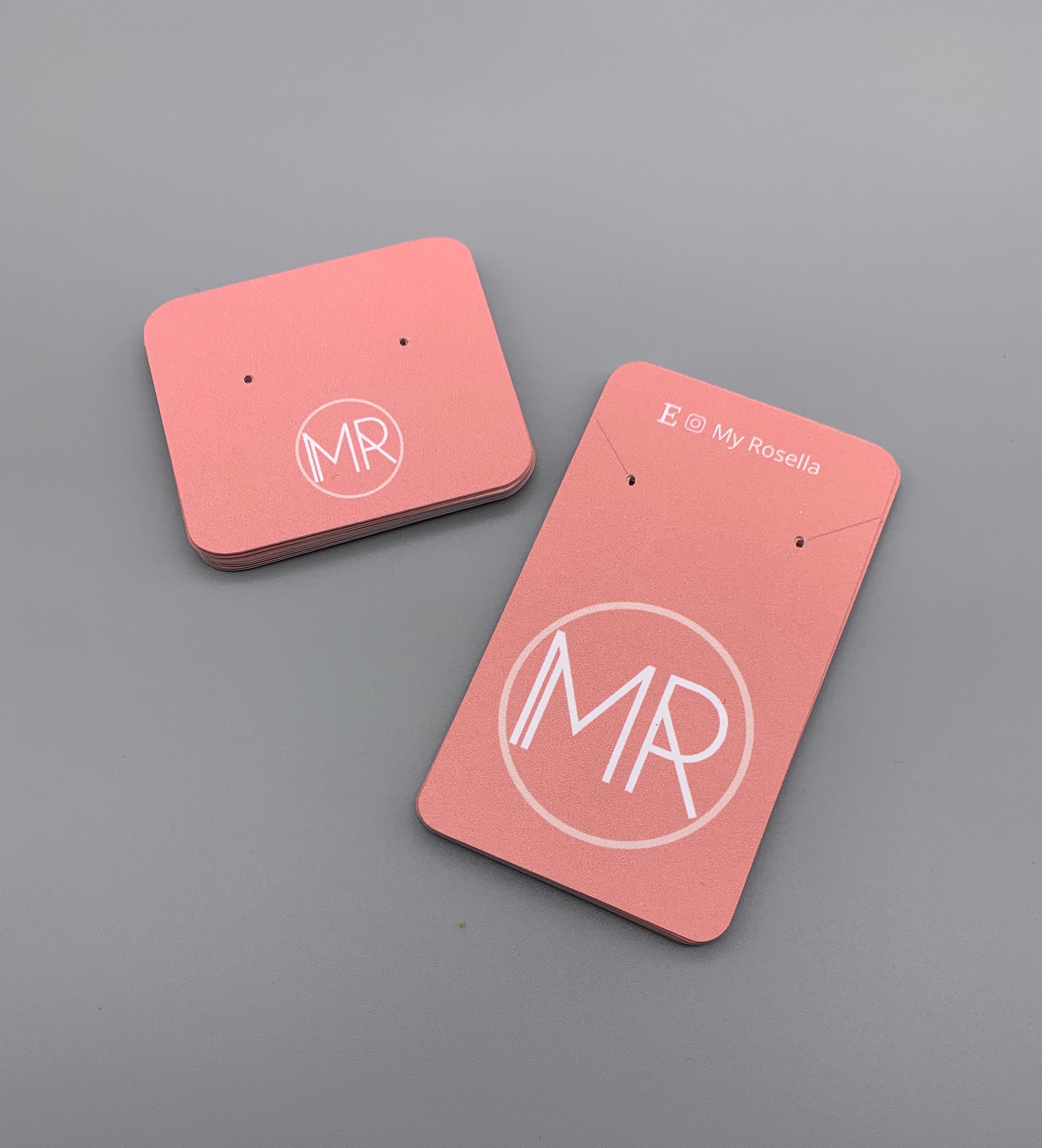 Personalised Earring Display Cards Jewellery Backing Cards Kraft