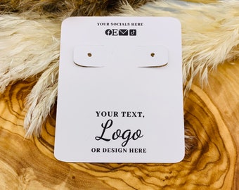 Cartes pour boucles d'oreilles avec logo (petites), cartes pour boucles d'oreilles pour créoles, cartes de soutien pour bijoux, carte pour boucles d'oreilles kraft, recyclées, emballage respectueux de l'environnement
