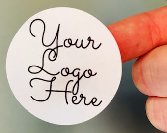 Small business logo stickers, personalised business labels, round business stickers, business packaging, custom business logo stickers