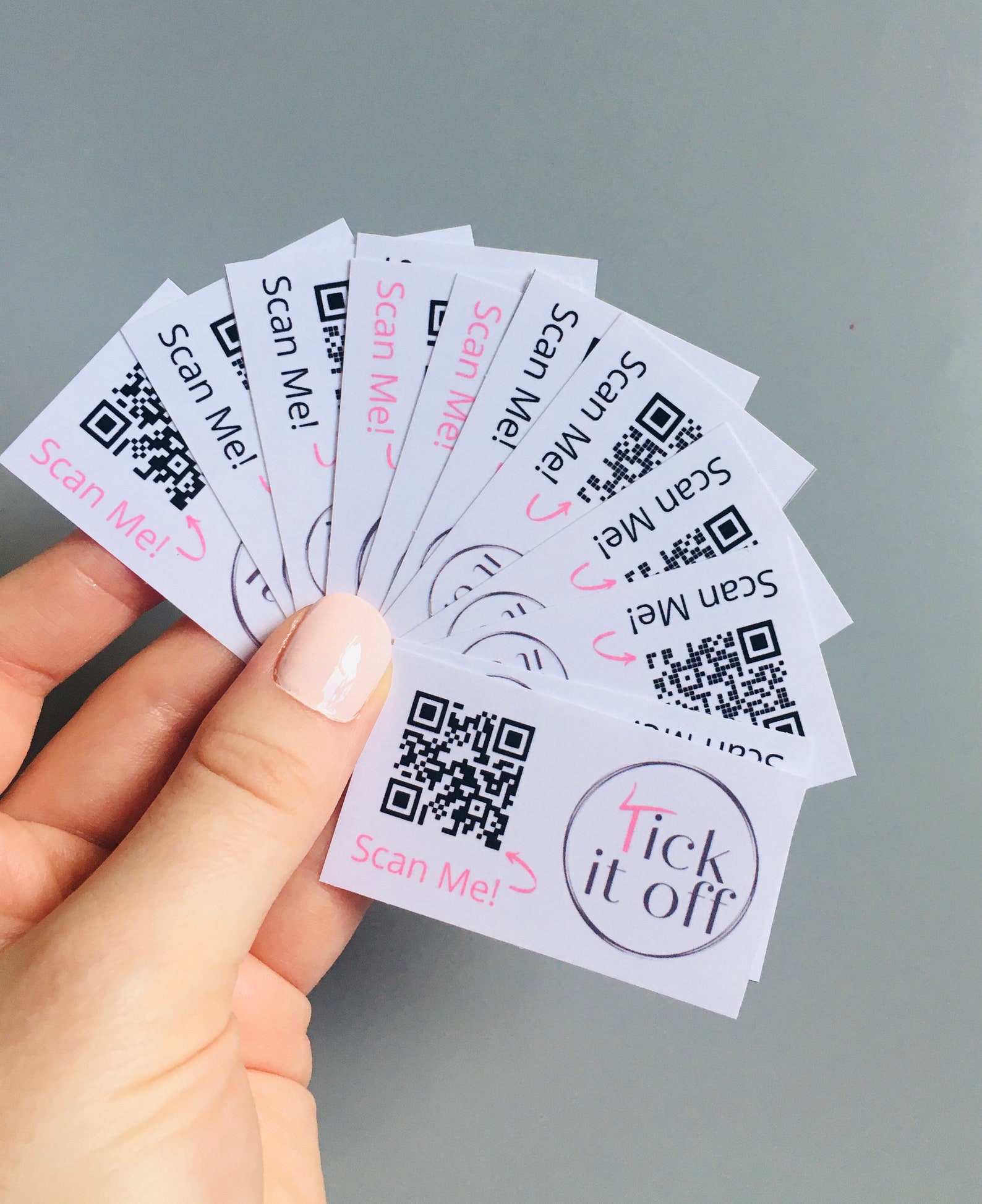 Mini Qr Code Business Card Business Card Discount Code Etsy UK