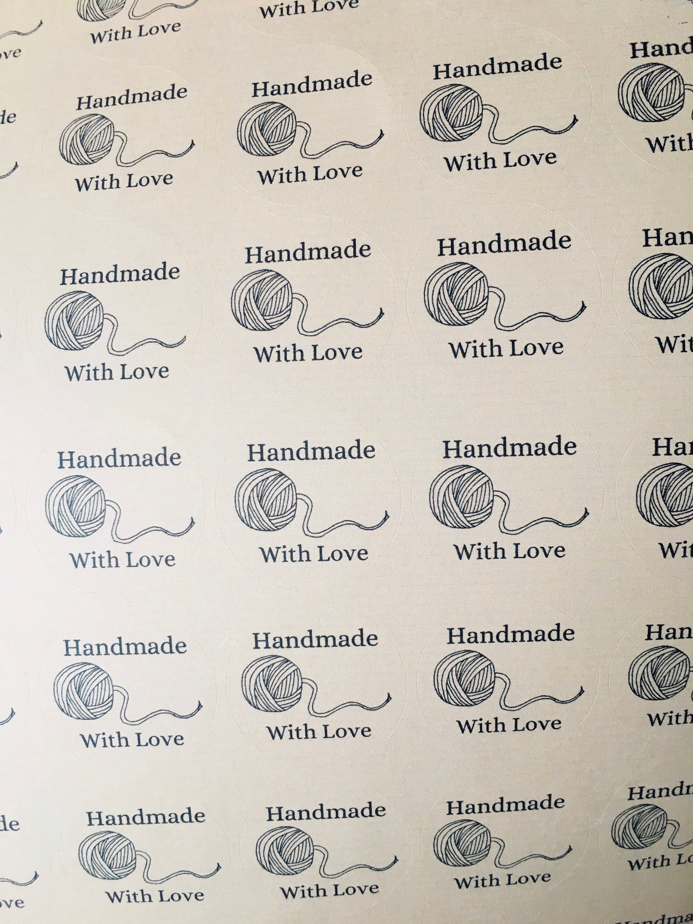 Handmade with love Sticker, Etikett, Kerzenverpackungen