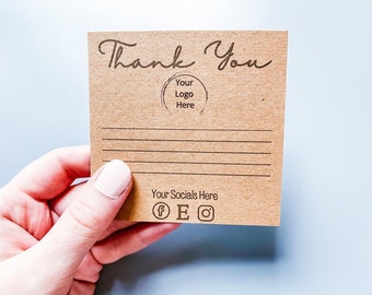 Biglietti di ringraziamento personalizzati in carta kraft, biglietti da visita riciclati, biglietti di ringraziamento vuoti, etichette aziendali in carta kraft, confezioni per piccole imprese