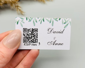 Kod QR na zaproszenie na ślub, karta z kodem QR, przyjazne dla środowiska, artykuły ślubne, zaproszenia ślubne DIY, zaproszenia