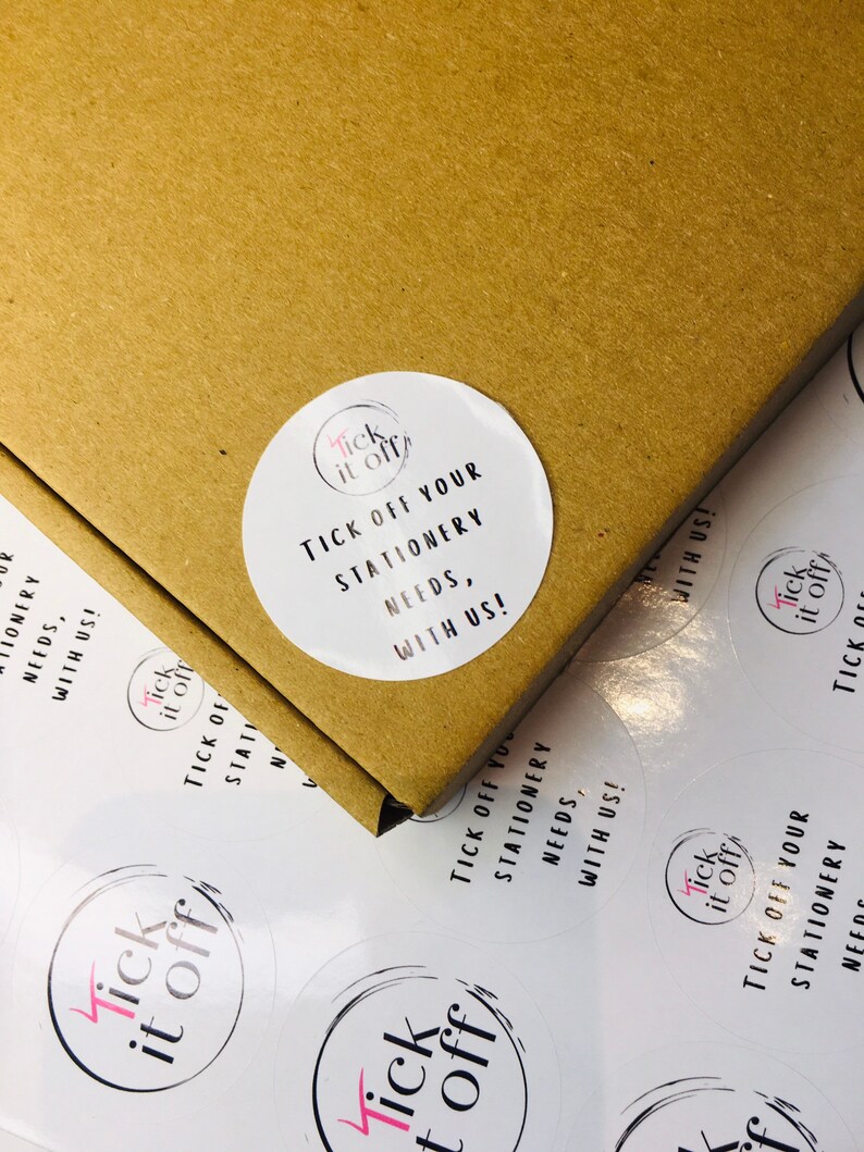 Glossy Logo Stickers Custom Glossy Stickers Die Cut Etsy UK