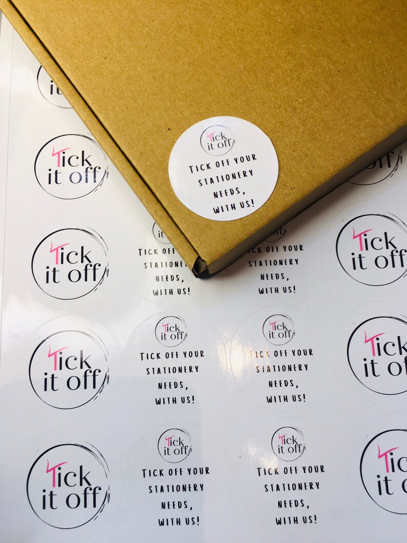 Glossy Logo Stickers Custom Glossy Stickers Die Cut Etsy UK