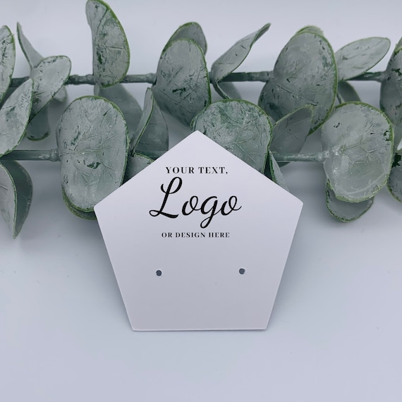 Personalised Earring Display Cards, Jewellery Backing Cards, Kraft