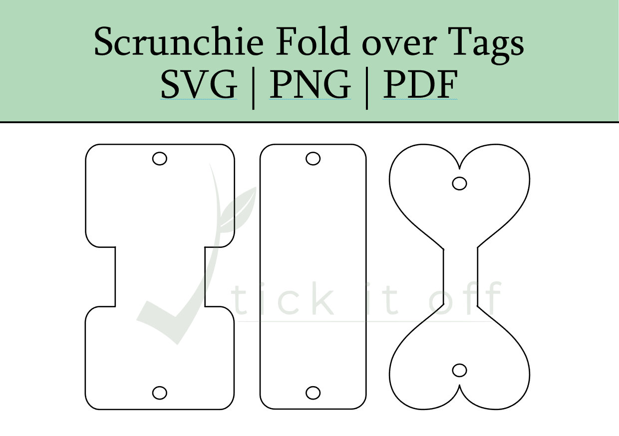 Scrunchie Tag Svg Scruchie Packaging Cut Files Png Cut Etsy UK