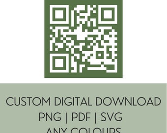 Digital qr code, qr code generator, svg files, custom digital download, custom png, custom digital designs, custom pdfs, business digital