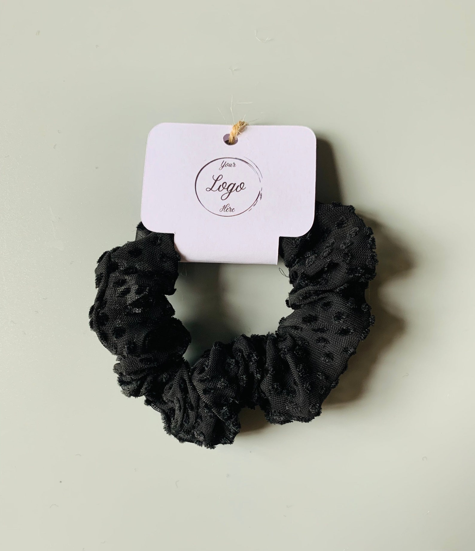 Custom Scrunchies Tag Kraft Recycled Business Cards Display Etsy UK