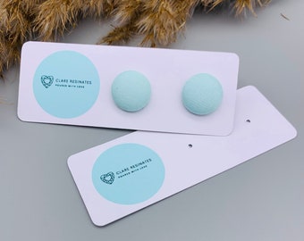 Logo earring cards, Personalised earring display cards, jewellery backing  cards, Kraft earring card, recycled, eco friendly packaging