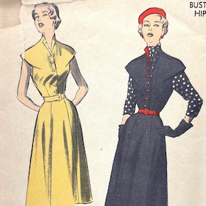 1950s Designer Blouse Jumper Skirt Sewing Pattern: Advance 5702 Size 12 (Complete)
