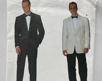 2000s Vogue 2383 Men's Suit Jacket and Pants Sewing Pattern Size 38 40 42 UNCUT