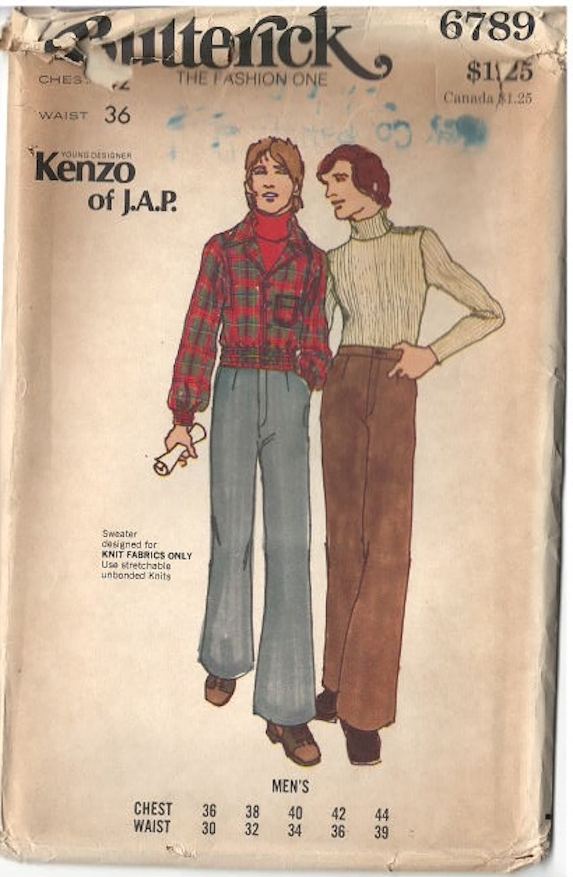 Vintage 70s Butterick 6789 Kenzo of J.A.P. Short Knit Vintage 70s Butterick 6789 Kenzo of J.A.P. Short Knit
