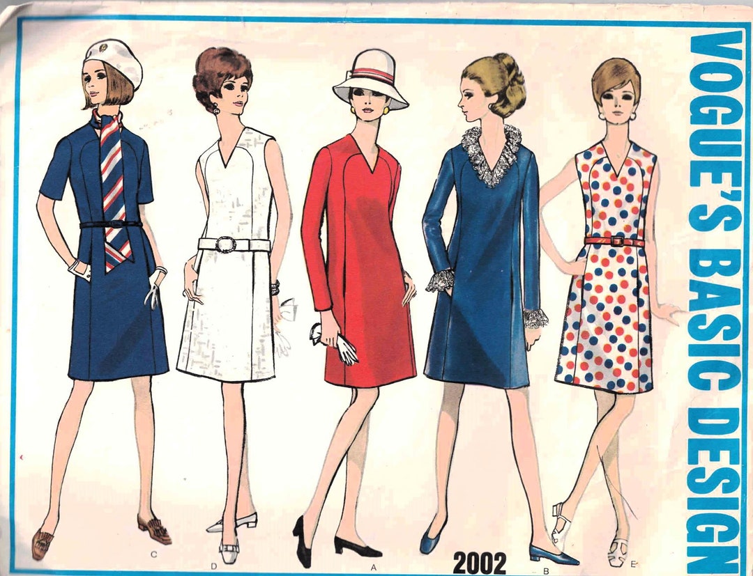 Vogue Basic Design 2002 Vintage 60's Sewing Pattern Misses' One-piece ...