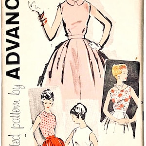 Vintage 1961 Blouse and Skirt: Advance #9447 Original Sewing Pattern Size 16 (Uncut)