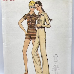 Butterick 6174: Vintage 70s Jumpsuit Sewing Pattern - Size 9JP Complete image 1