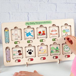 Aufgabenliste für Kinder, Tägliche Verantwortlichkeiten für Kinder, Aufgabenliste, Morgen-/Abend-Checkliste, Tägliche Aufgabenliste.