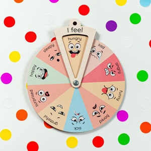 Emotionsrad-Diagramm, Gefühlsdiagramm, Vorschulaktivitäten, Montessori-Spielzeug, Gefühlsrad, Spieltherapie, psychische Gesundheit