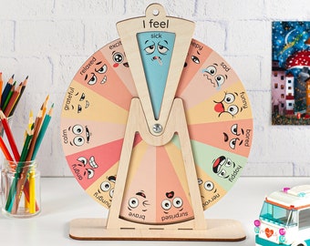 Gifts for kids, Emotional wheel, Feelings wheel, Emotion chart, Feelings chart Emotional regulation Emotion wheel Classroom decor Kids toy