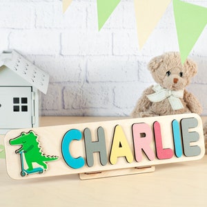 Personalized Wooden Name Puzzle With Pegs, Sensory Activity, Learning Toddler Girl Toys, Montessori Teacher Gift, Newborn Gift, Baby Puzzle