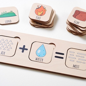 Jouet éducatif assorti pour tout-petit, Cartes flash, Activité pour la maternelle à l'école maternelle, Jouets logiques en bois, Jouets Montessori, Jeux de réflexion