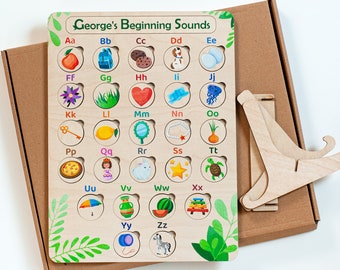Back to School Gift - Alphabet Puzzle Chart With Picture for Each letter for Toddlers, Busy Board, Montessori Toy