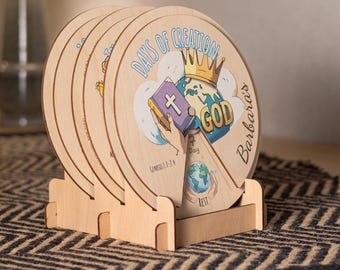 Bible Story Wheel for Kids, Study Bible Testament Lessons, Toddler Bible, Sunday School Activity, Christian Jesus Toy, Baby Dedication Gift