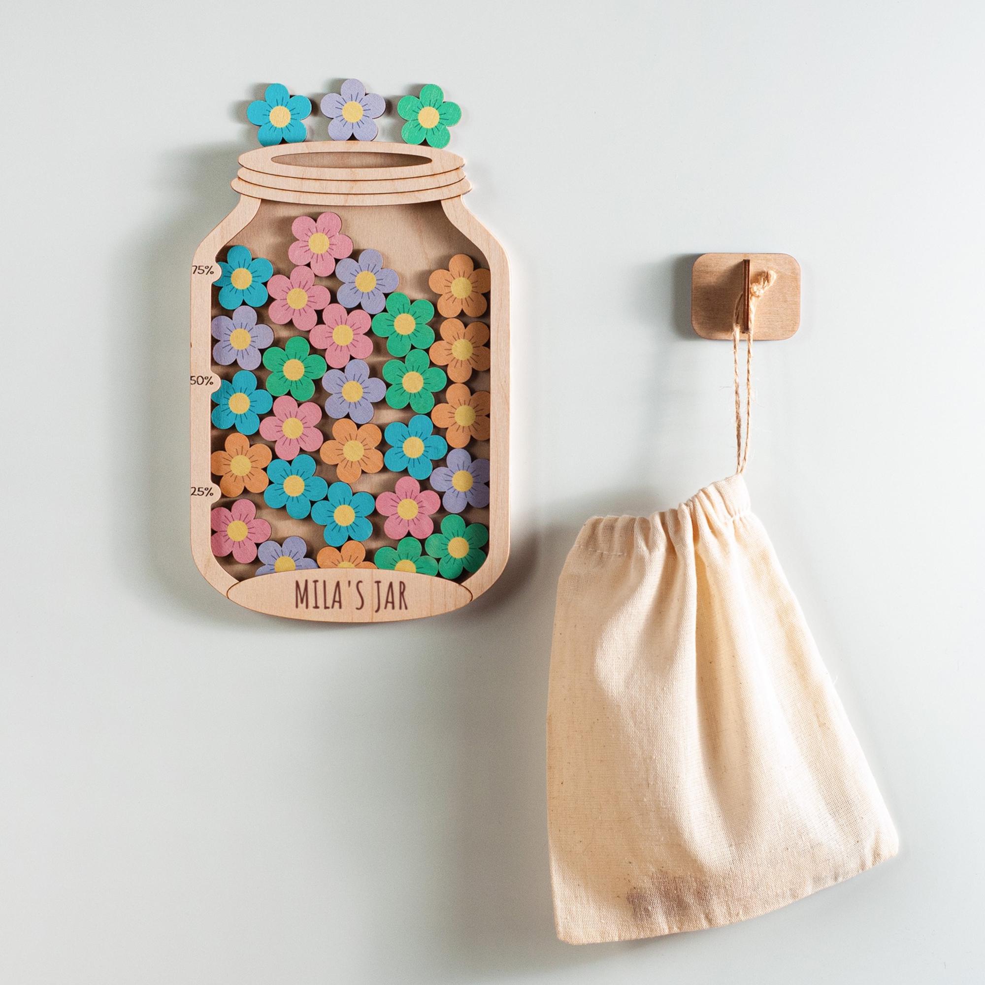 Custom Name Magnetic Star Jar With Tokens, Personalized Reward Jar ...