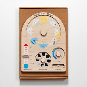 Station météo pour enfants, tableau météorologue, carte météo Montessori, cadeaux jouets éducatifs, activité d'apprentissage préscolaire, cadeau pour enfants