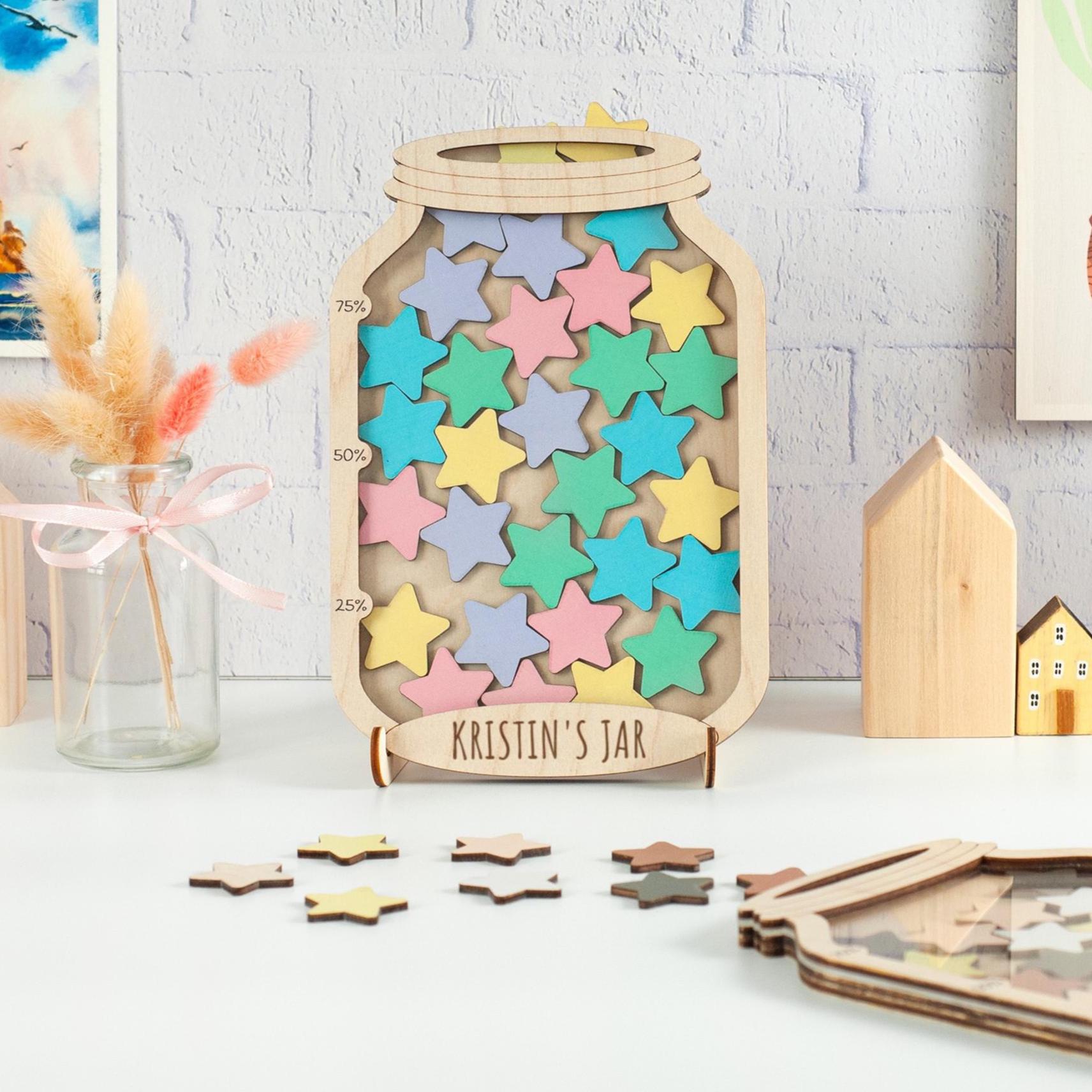 Personalized Reward Jar With Tokens, Gifts for Kids, Reward Chart for ...
