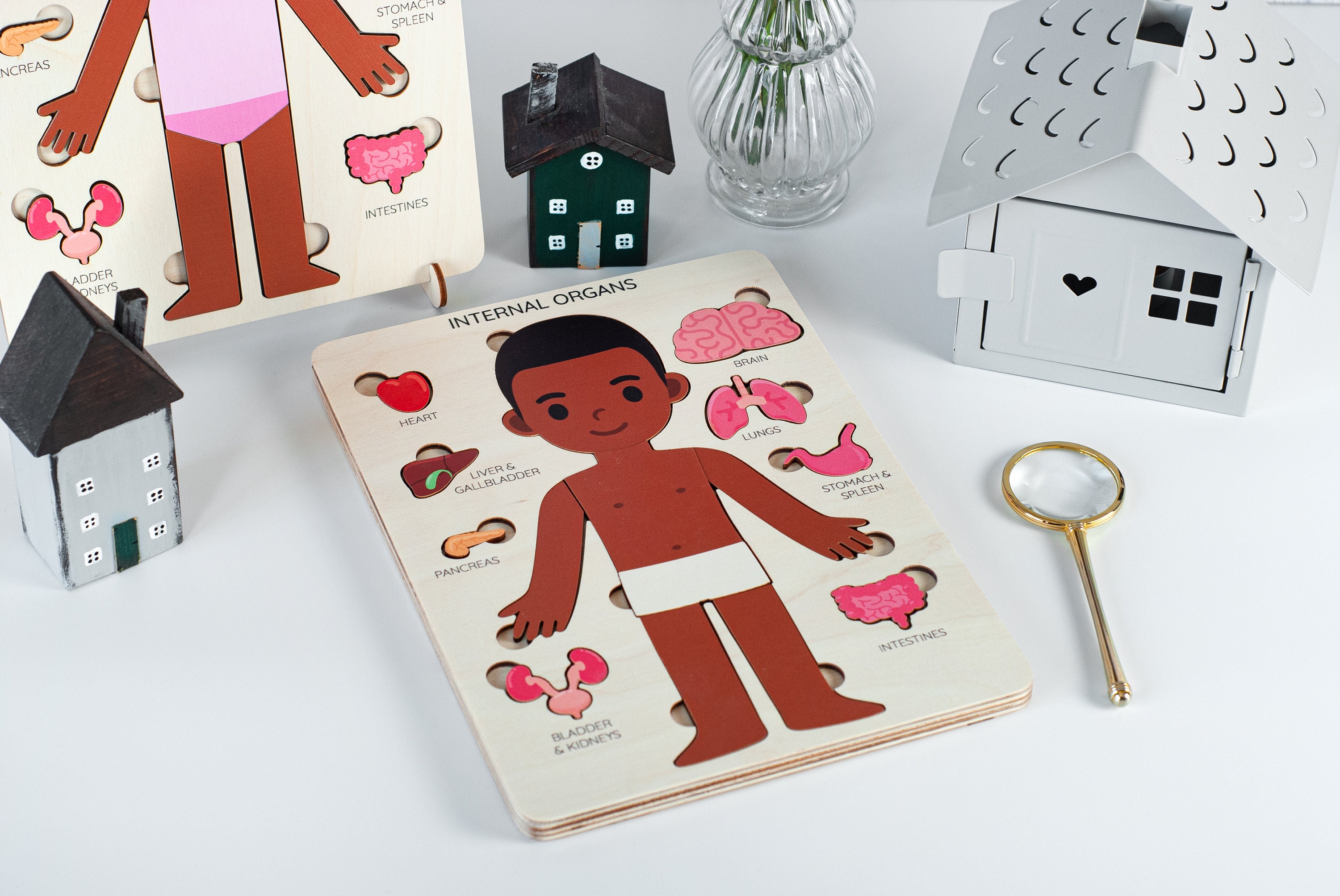 Human Body Puzzle, Anatomy Puzzle, Montessori Toys, Anatomy Board, Kids ...