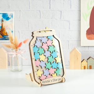 Tarro de recompensas personalizado con fichas, regalos para niños, tabla de recompensas para niños, entrenamiento para ir al baño, tarro con nombre personalizado, comportamiento responsable
