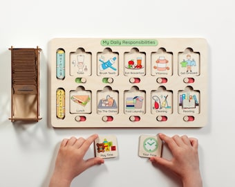 Chore Chart for Kids - Toddler Routine Chart, First Grade Essentials, Back to School Gift