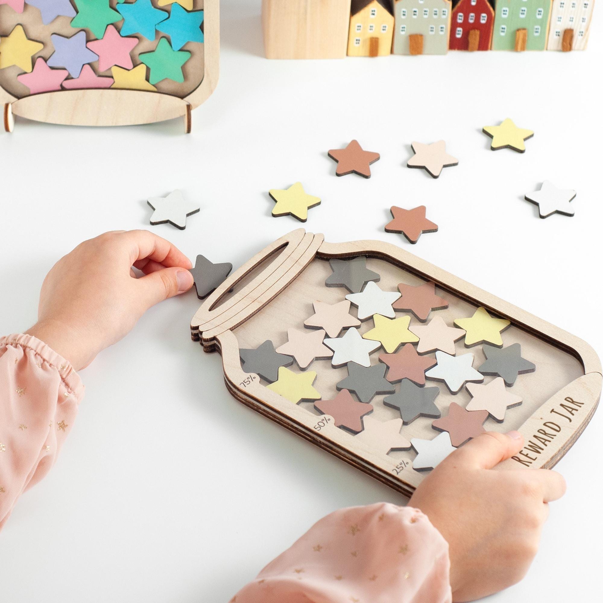 Aula Di Barattoli Di Ricompensa: Vaso Di Ricompensa Comportamento, Vaso Di Ricompensa Di Compiti Per Bambini | Star Jar Ricompensa Aula Adesivi Magnetici Comportamento Pos