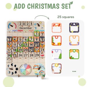 Calendario Montessori, Calendario de madera para niños pequeños, Regalos para niños, Calendario de pared, Calendario para el aula, Juguetes de aprendizaje de madera imagen 7