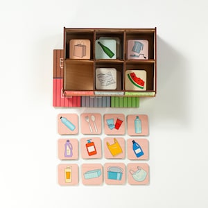 Jogo de combinação de separação de lixo, brinquedos de atividade, brinquedo educativo para crianças, separação de lixo, jogo de reciclagem para crianças, brinquedo Montessori, presentes para crianças