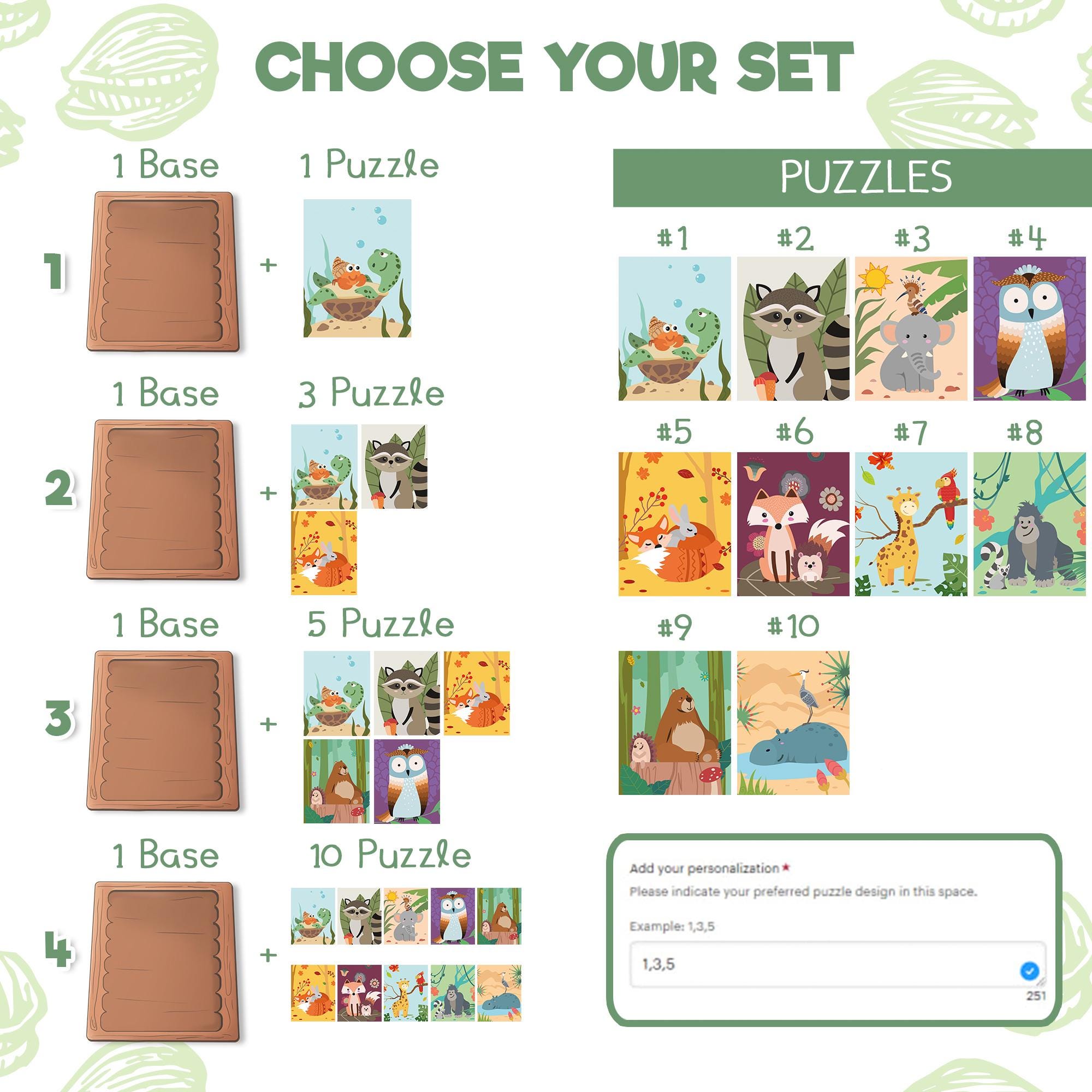 Personalized Wooden Animal Jigsaw Puzzle, Montessori Toddler Toy ...