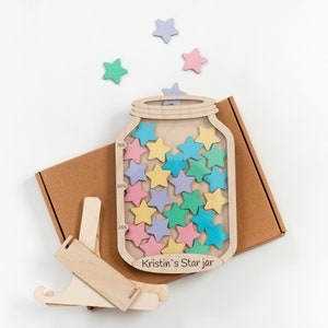 Custom Star Jar with Tokens, Personalized Reward Jar, Gifts for Kids, Reward System for Kid's Behavior, Reward Jar with Custom Name image 10