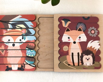 Peuterspeelgoed, Dierenspeelgoed, Kerstcadeaus voor kinderen, Houten Puzzel, Puzzel voor Kid, Dierenpuzzel, Montessori Speelgoed 2 jaar oud, Peutercadeaus