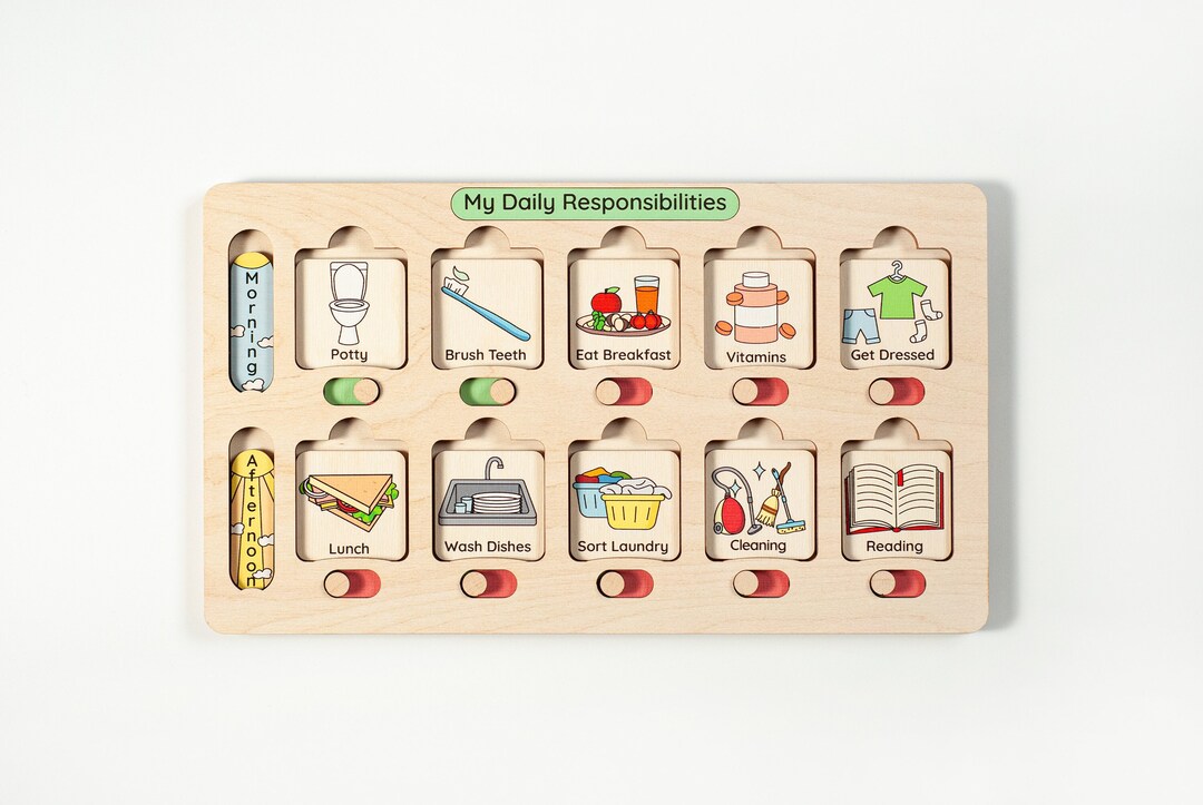 Chore Chart for Kids Visual Schedule Board Christmas Gift - Etsy