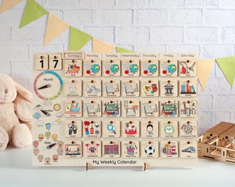 Children Weekly Planner, Responsibility Chore Chart for Kids, Toddler Routine Daily Calendar, Gift Idea for Kids, Montessori Visual Schedule