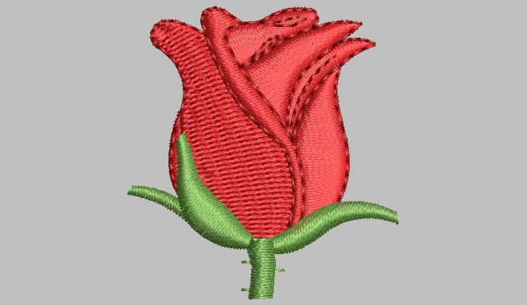 Emoji Rose Flower 4 Sizes Machine Embroidery Design Etsy