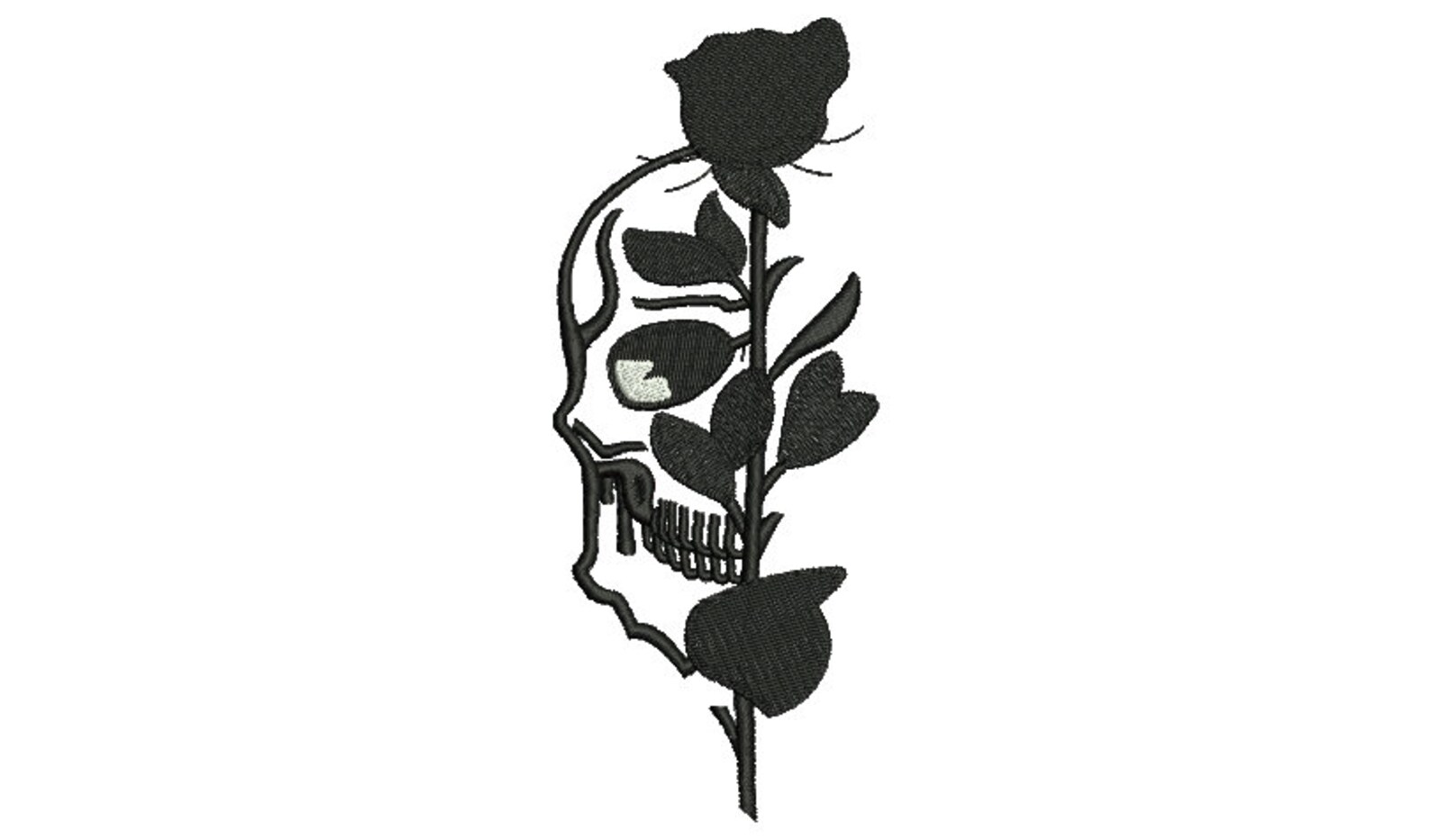 Skull flowers 6 sizes machine embroidery design  etsy espaa Skull flowers 6 sizes machine embroidery design  etsy espaa