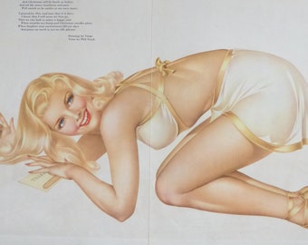 Alberto Vargas "A Christmas Tidings" - December 1, 1945 - Esquire Magazine Centerfold - Verse by Phil Stack