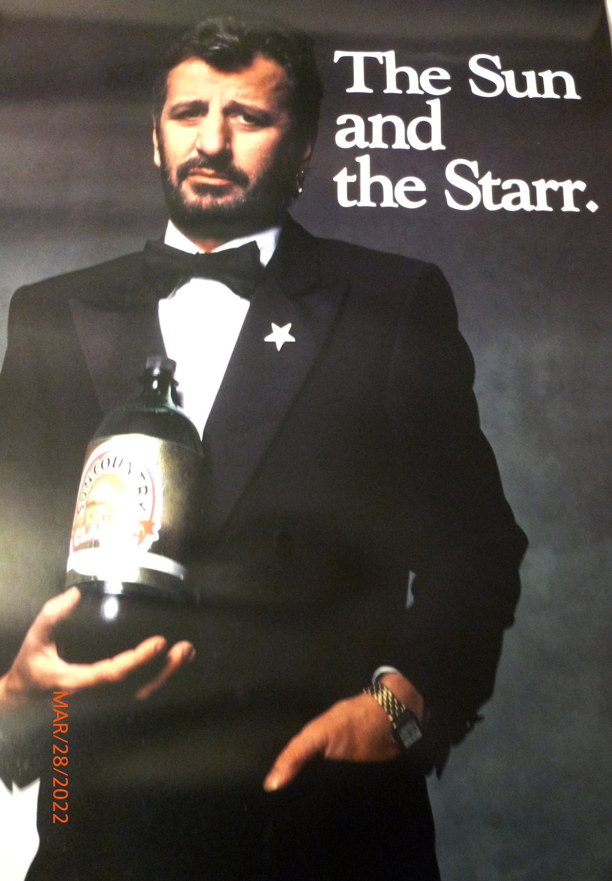 The Sun and the Starr Vintage 1987 Ringo Starr Advertisement for Sun
